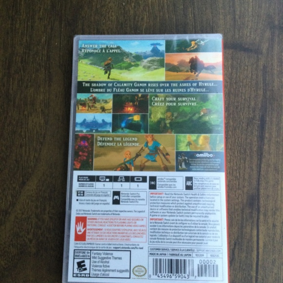 Zelda for Nintendo SWITCH (never used, still wrapped with plastic). - Picture 2 of 3
